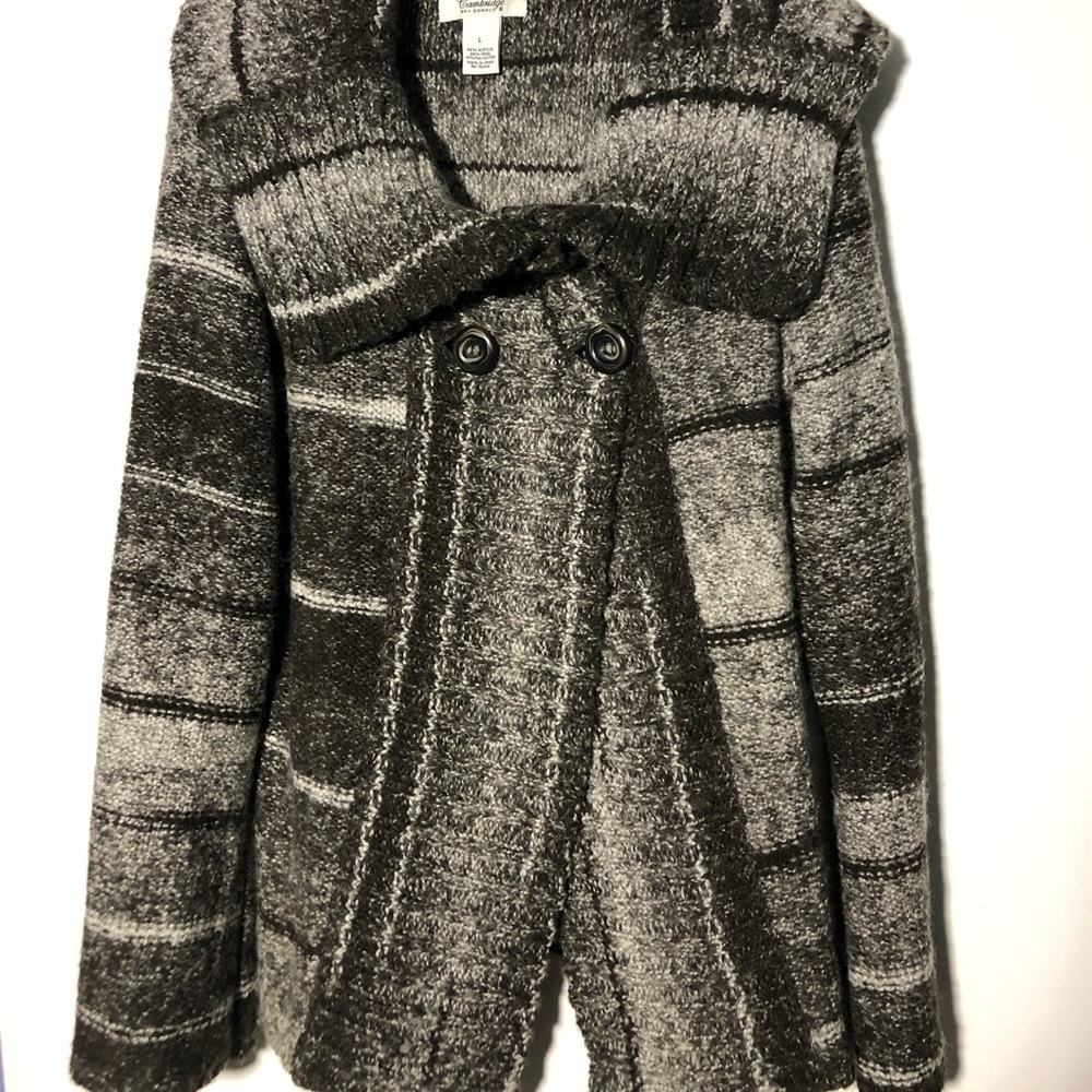 Cambridge Sweater Cardigan Sz L Wool Blend